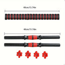 Barra de Halteres 2 em 1 com Rosca + Conector para Barra – Treine em Casa com Segurança