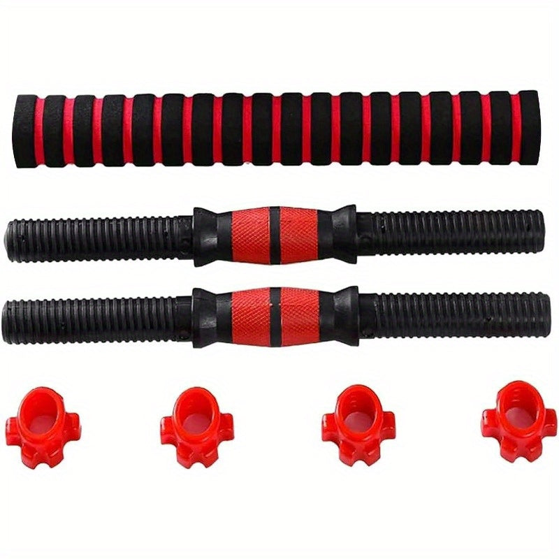 Barra de Halteres 2 em 1 com Rosca + Conector para Barra – Treine em Casa com Segurança