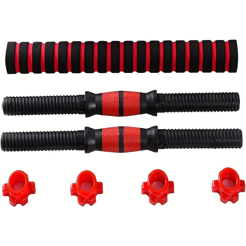 Barra de Halteres 2 em 1 com Rosca + Conector para Barra – Treine em Casa com Segurança