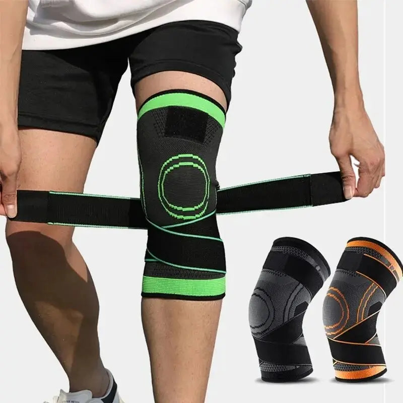 Joelheira Esportiva com Compressão e Alças Ajustáveis – Suporte Inteligente para Sua Performance