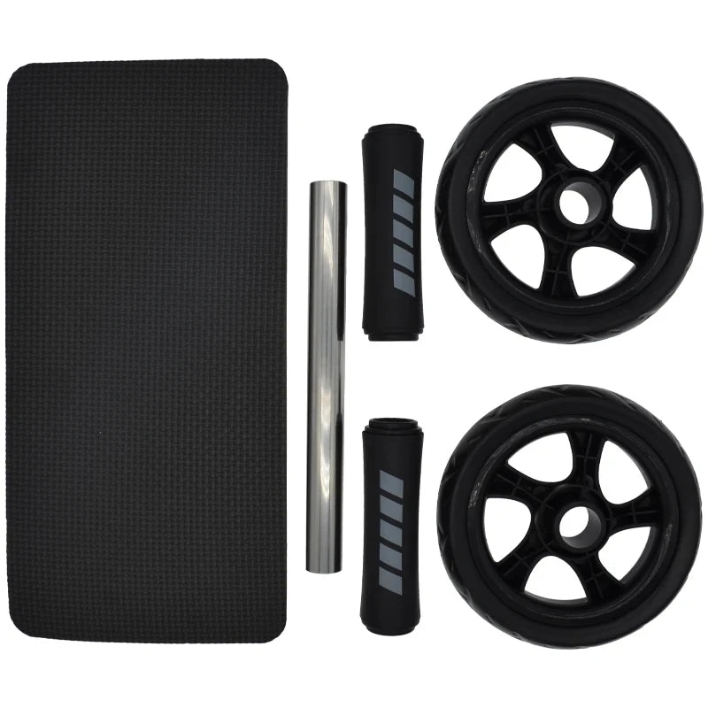 Rolo Abdominal Ab Roller Coaster SW-D808A – Estabilidade Dupla para Resultados Reais